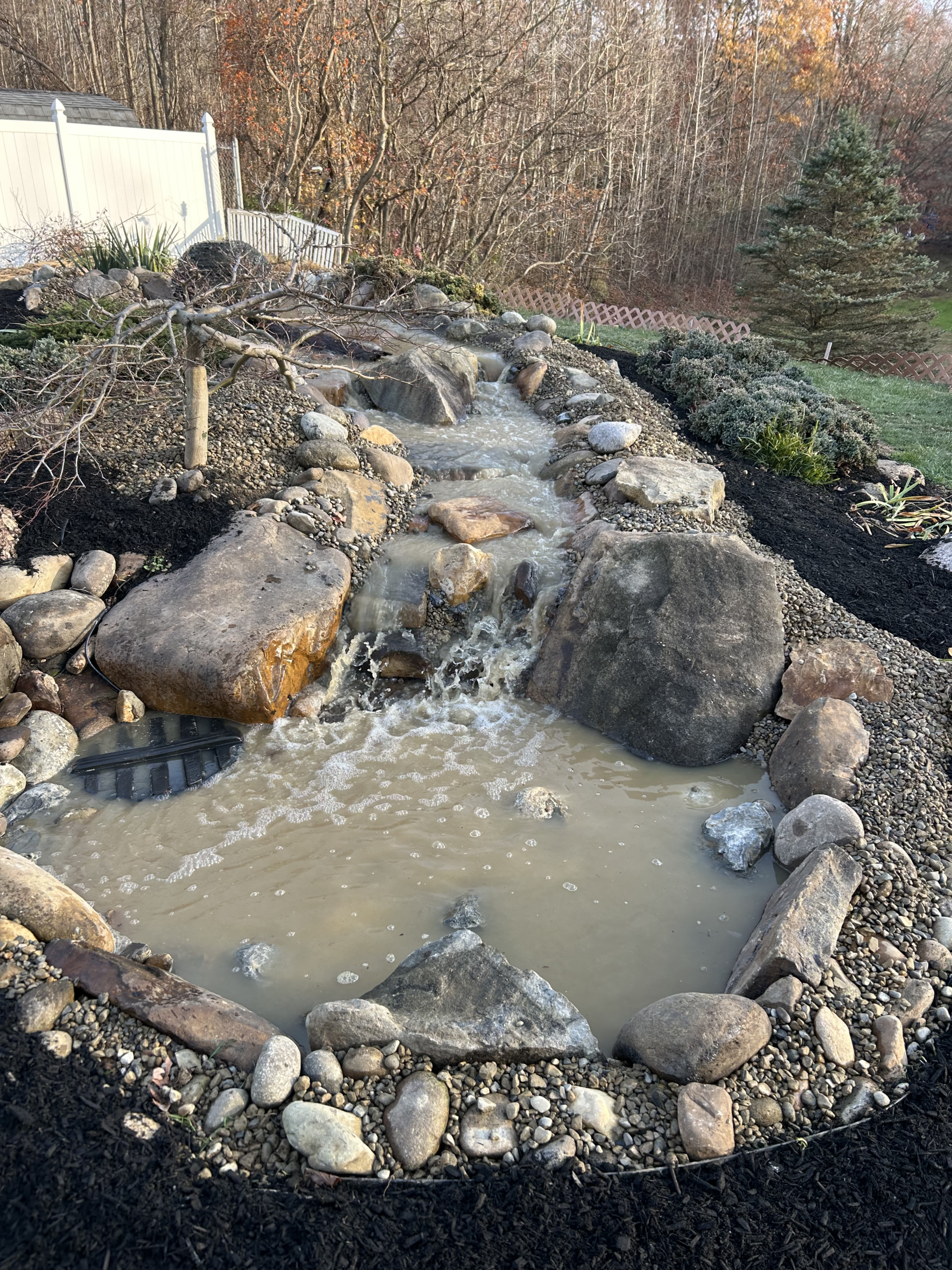 Sewell Backyard Pond & Waterfall Renovation